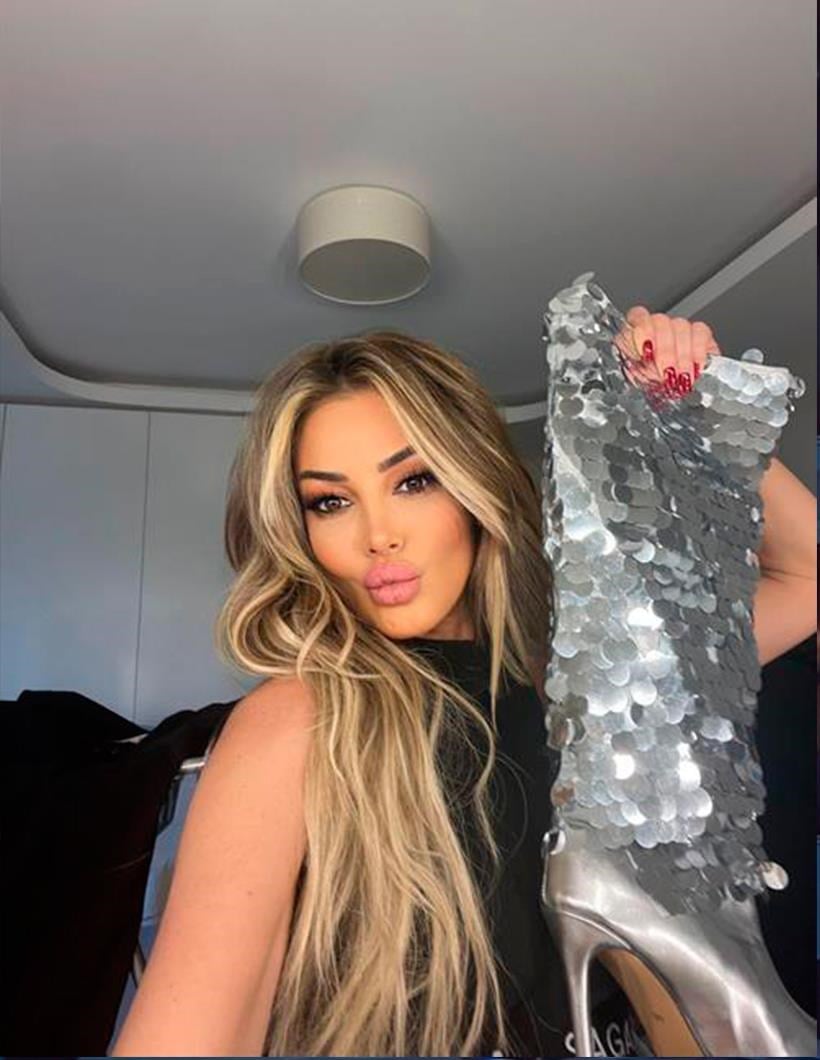 Briana Çizme Gümüş Petek Dinçöz - Topuklu Çizme