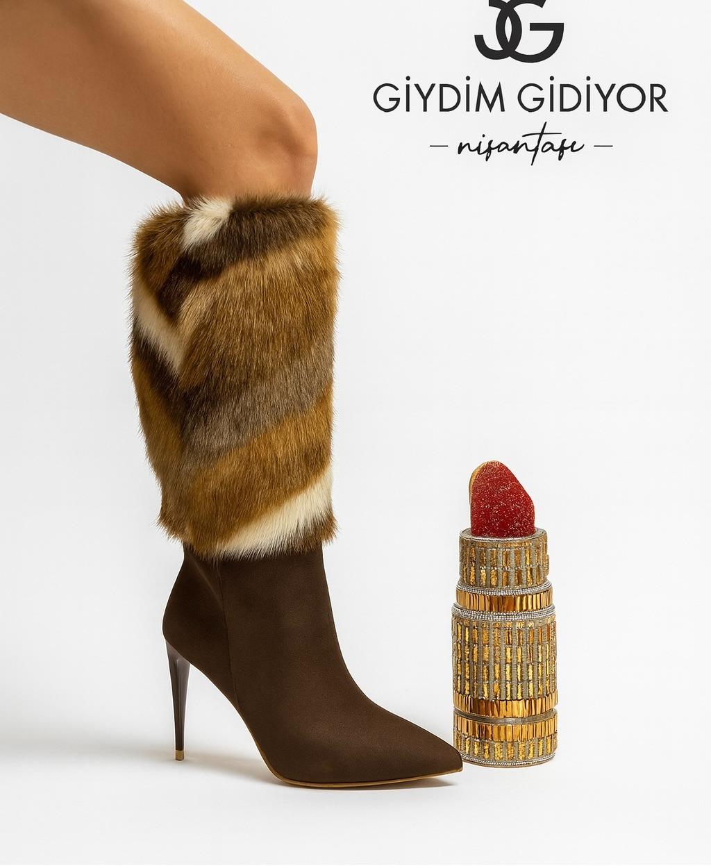 Brown Long Boot Brown - Özel Tasarım Çizme