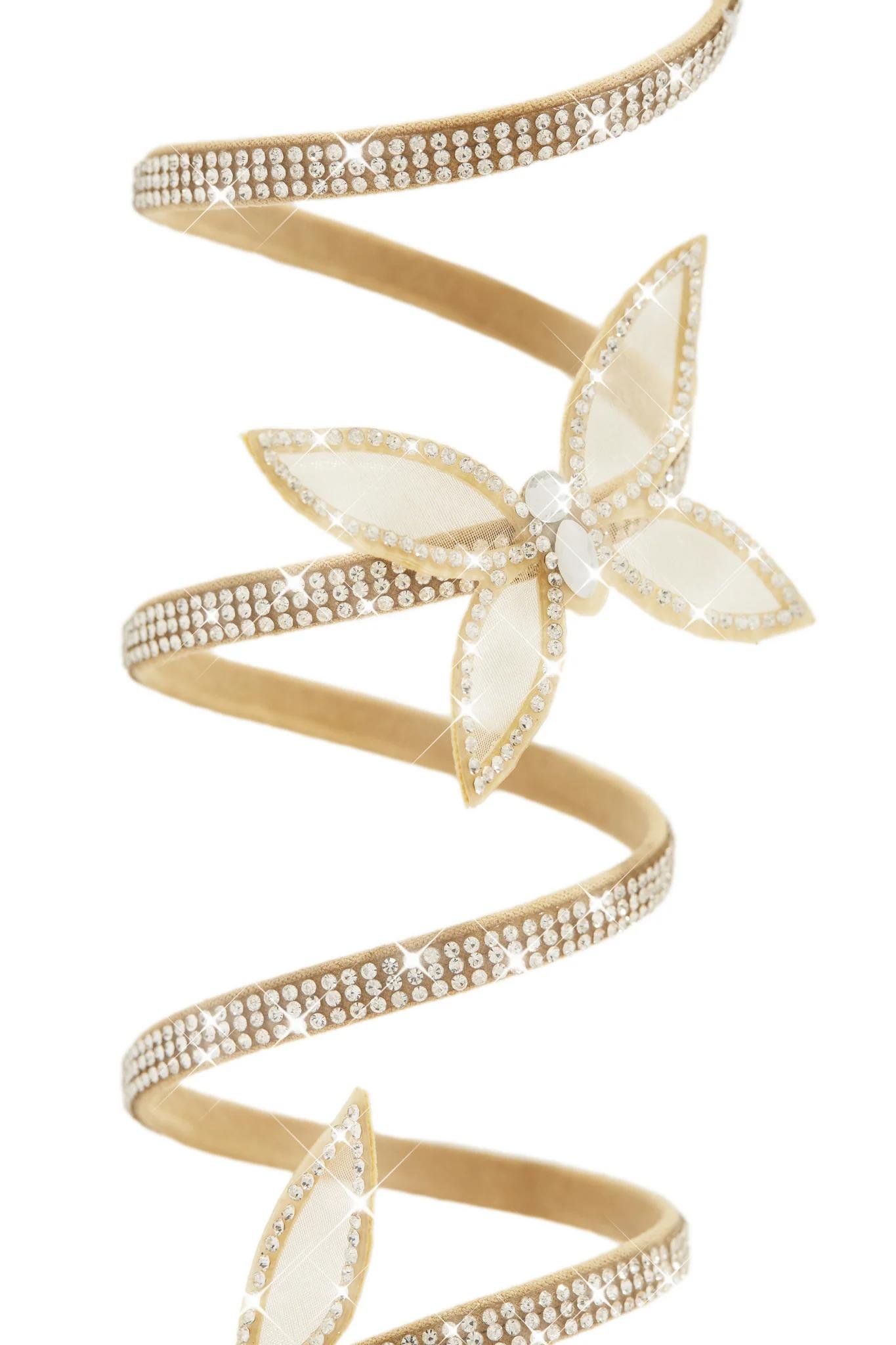 Butterfly Kalın Topuklu Ayakkabı Gold - KADIN AYAKKABI