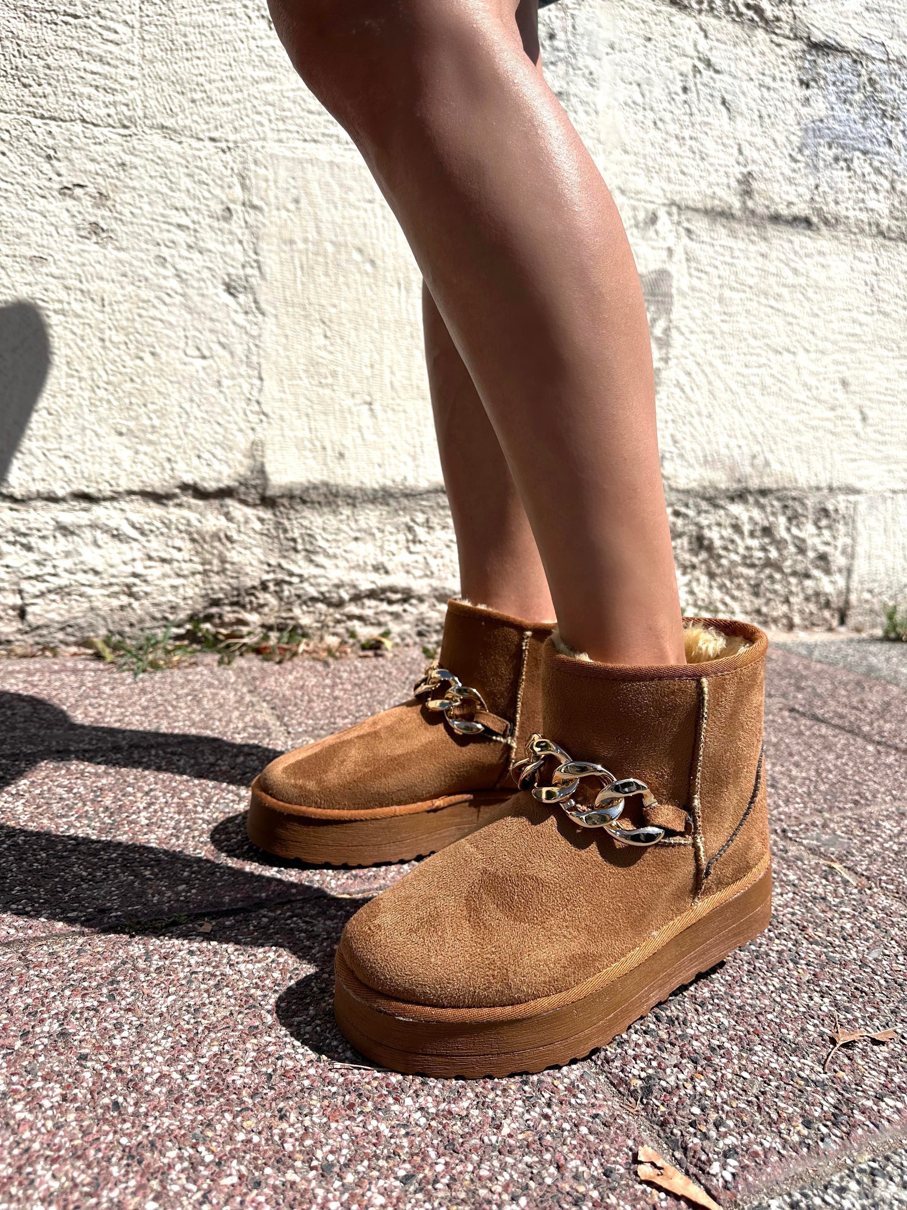 Chain Iggy Bot Kahverengi - KADIN AYAKKABI