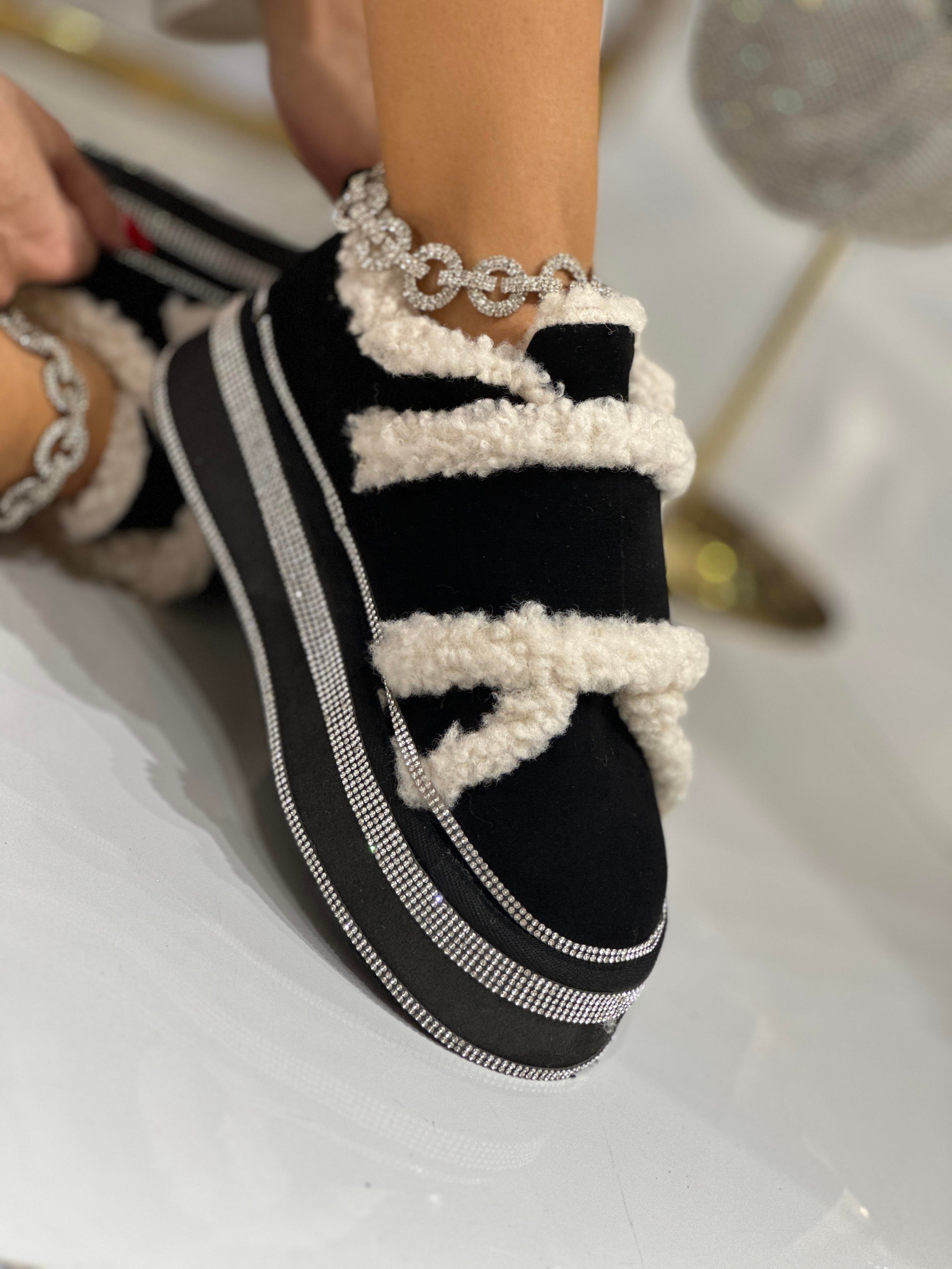 Champion Kristal Taşlı Bot Siyah - ANKLE BOOTS