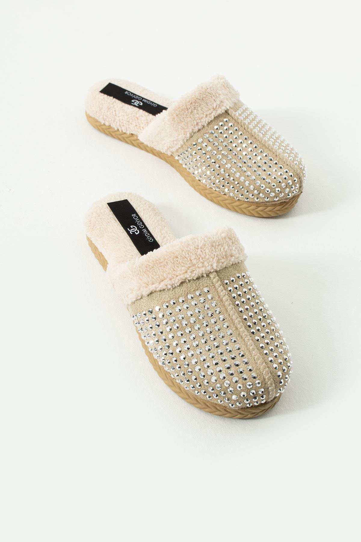 Chip Terlik Bej - KADIN AYAKKABI