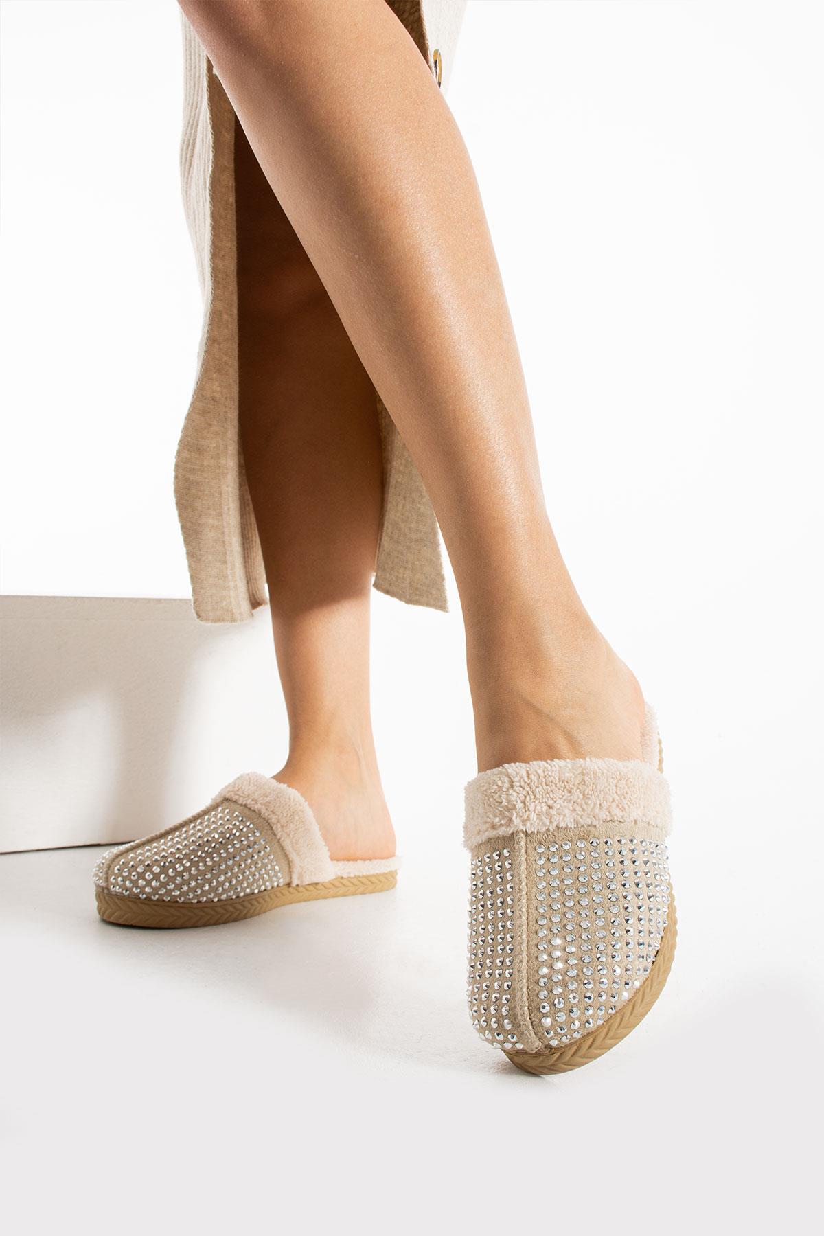 Chip Terlik Bej - KADIN AYAKKABI