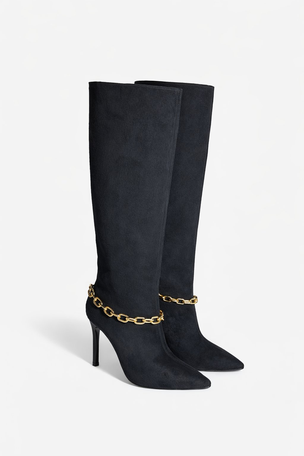 Cocona İnce Topuklu Çizme Siyah - Topuklu Çizme