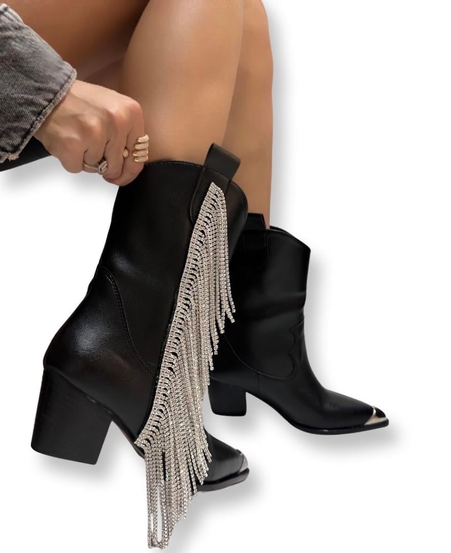 Cosy Cowboy Bot Siyah - WOMAN SHOES