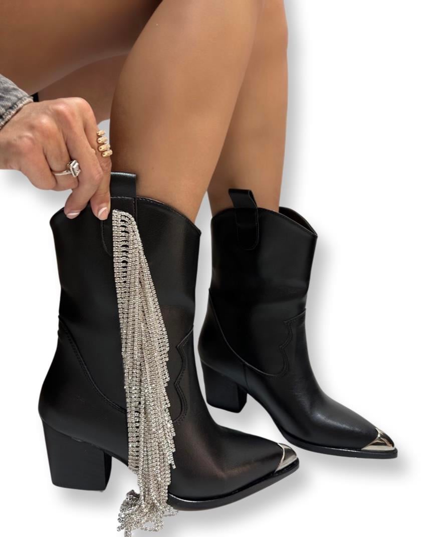 Cosy Cowboy Bot Siyah - WOMAN SHOES