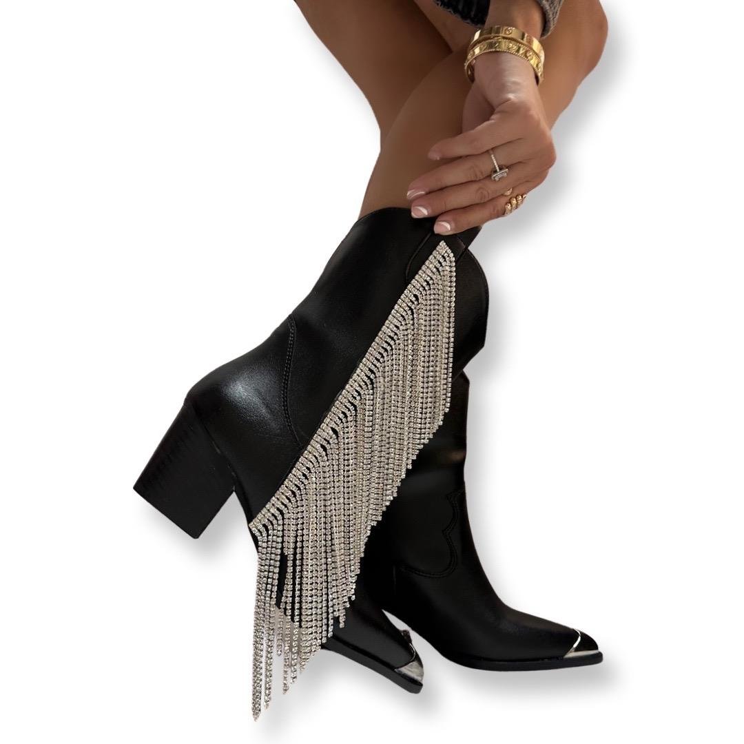 Cosy Cowboy Bot Siyah - WOMAN SHOES