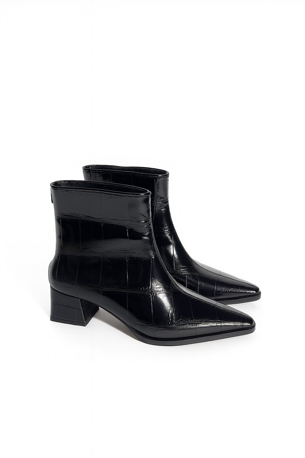 Crocline Kroko Topuklu Bot Siyah - 