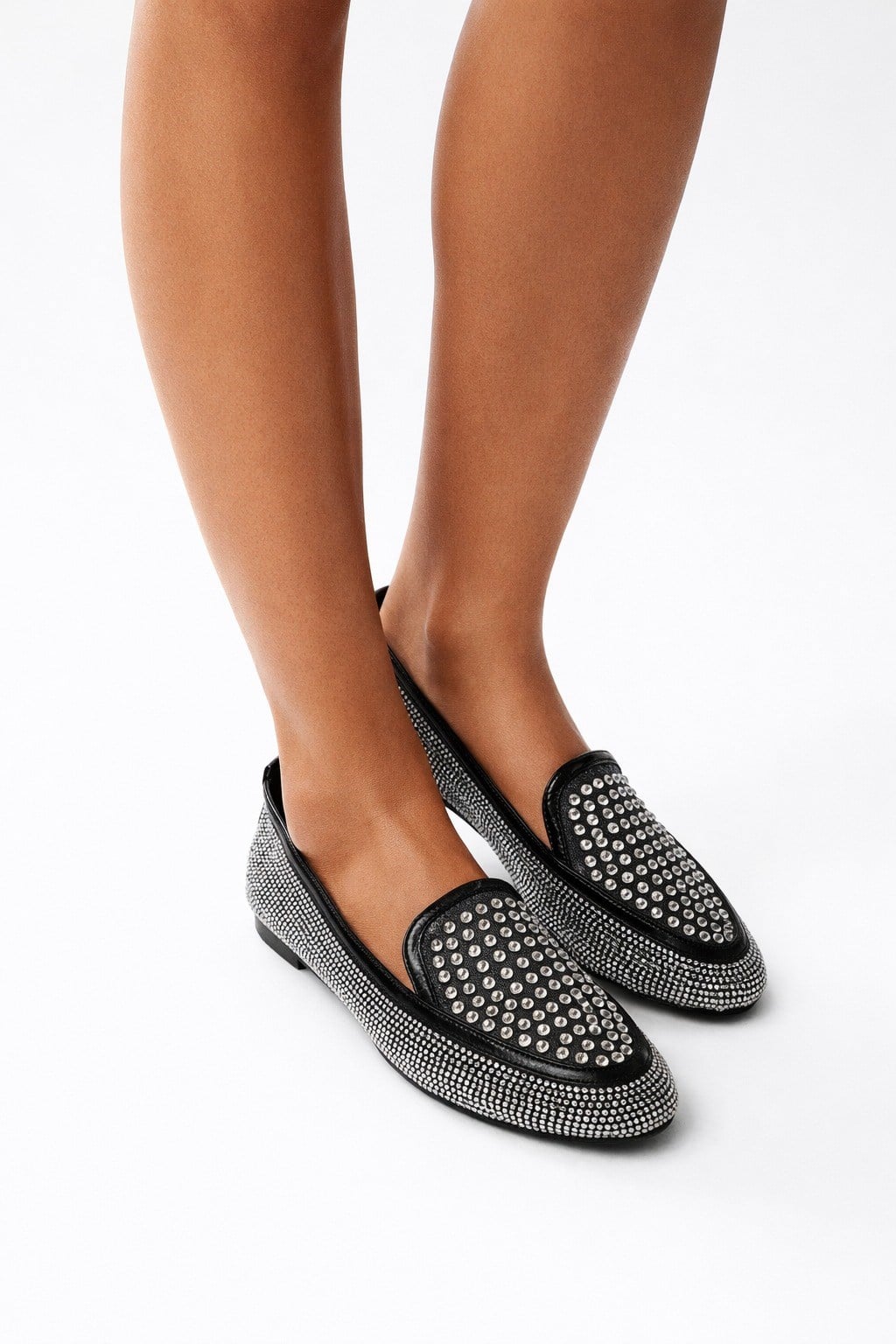 Crystal Flat 2 Babet Siyah - Düz Babet