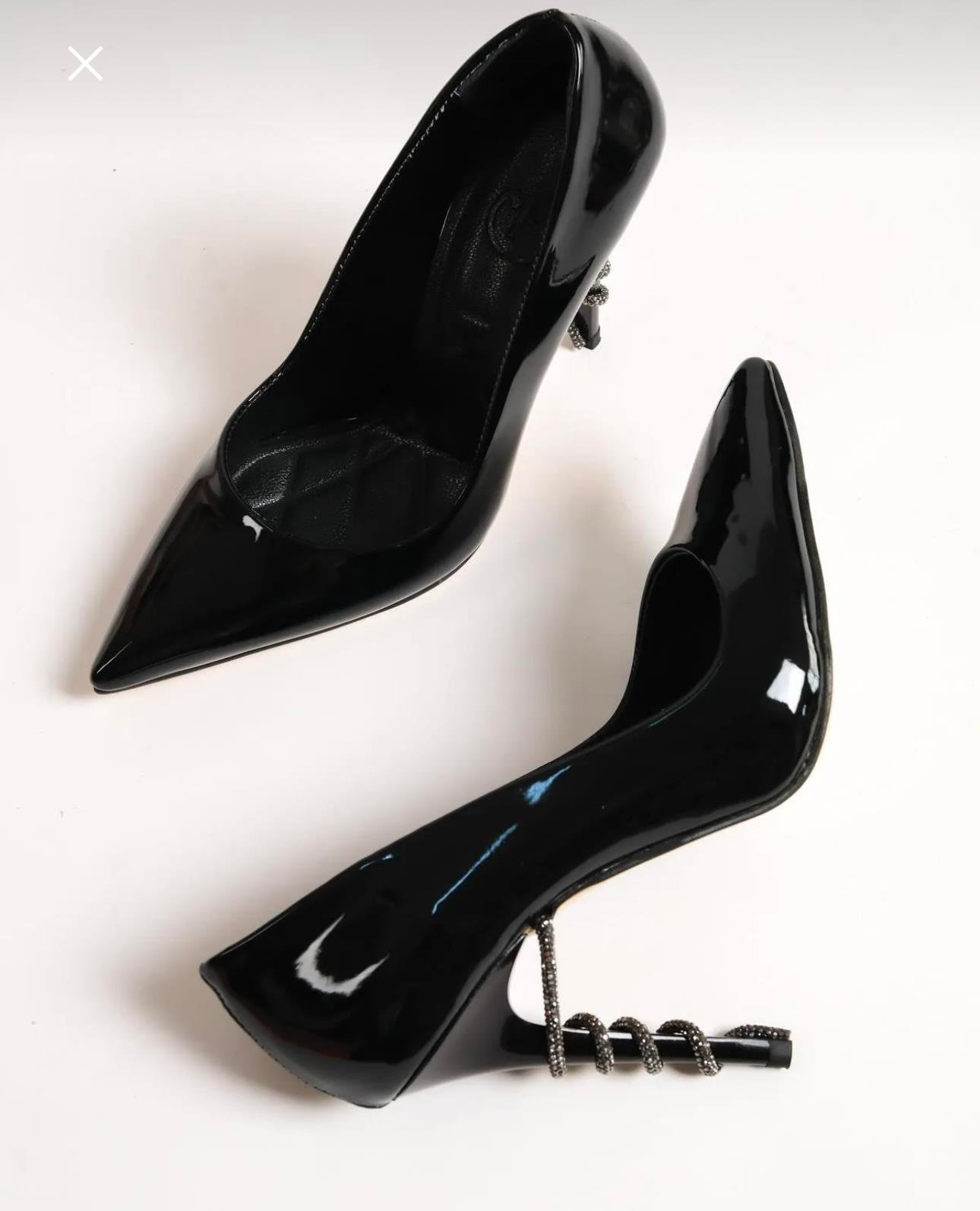 Curve Rugan Stiletto Siyah - WOMAN SHOES