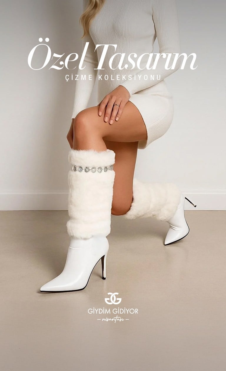 Damaro Long Boot White - Özel Tasarım Çizme