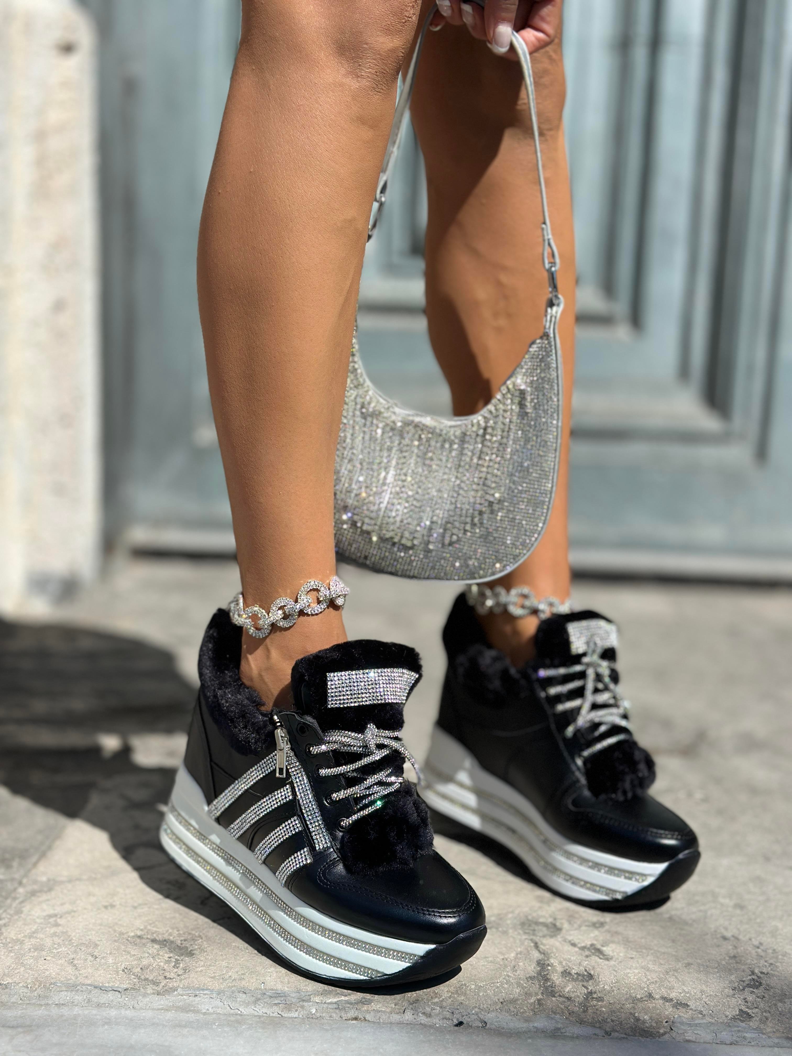 Diago Topuklu Spor Ayakkabı Siyah - WOMAN SHOES