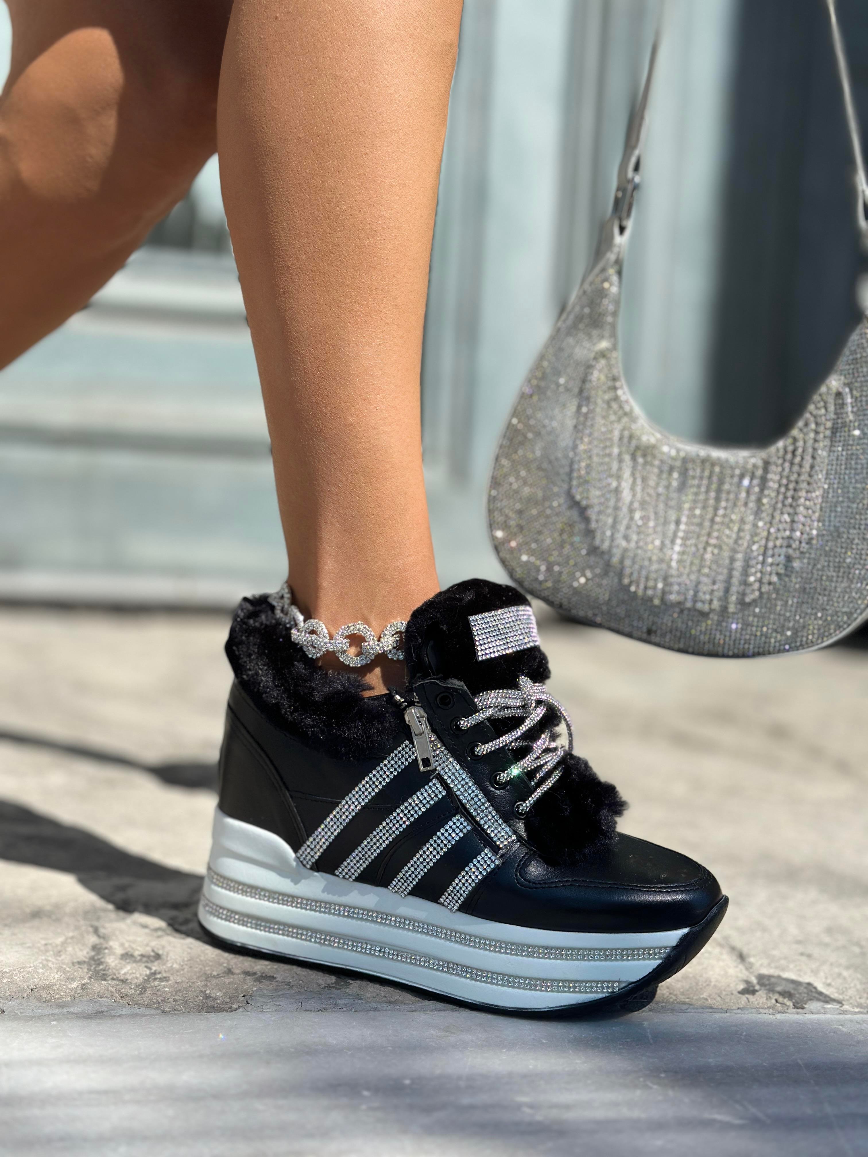 Diago Topuklu Spor Ayakkabı Siyah - WOMAN SHOES