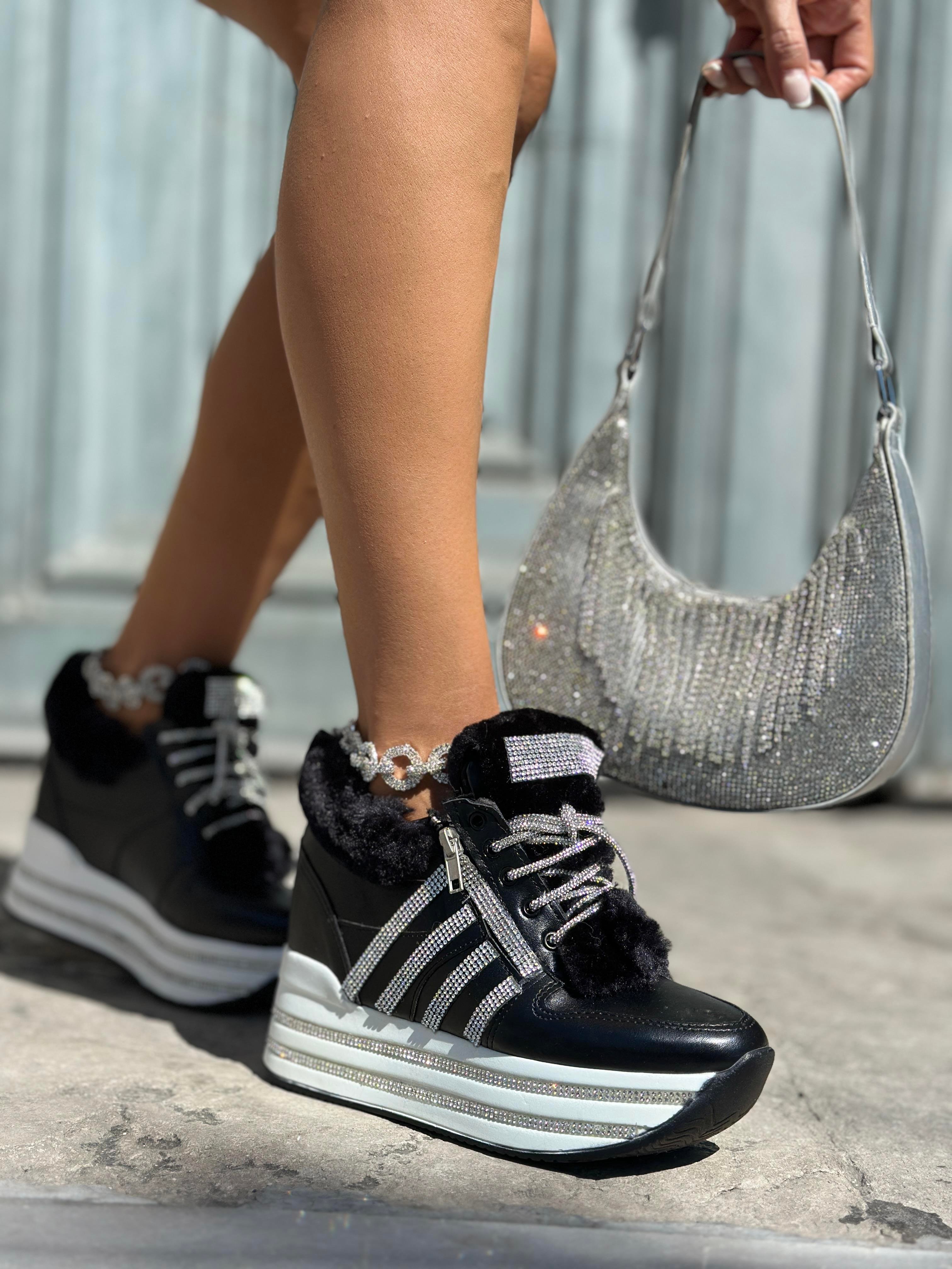 Diago Topuklu Spor Ayakkabı Siyah - WOMAN SHOES