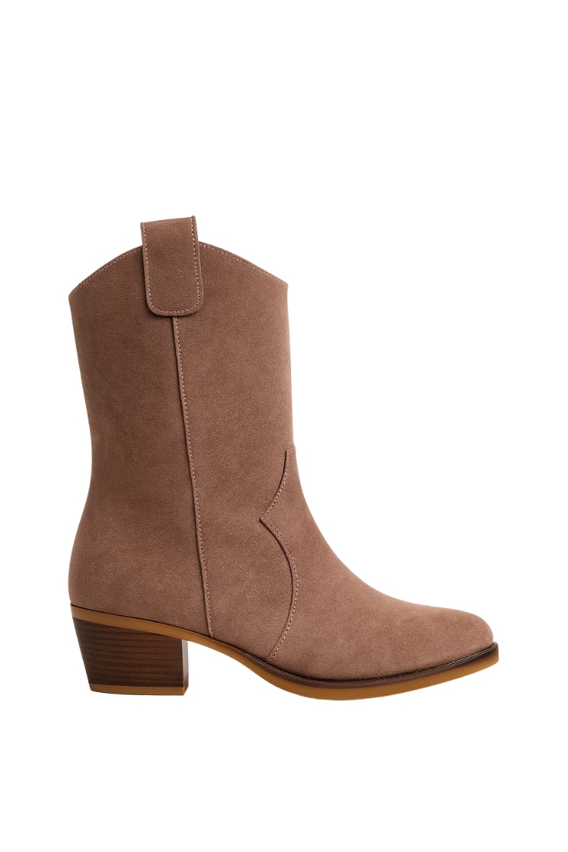 Dino Hakiki Süet Deri Bot Bej - WOMAN SHOES