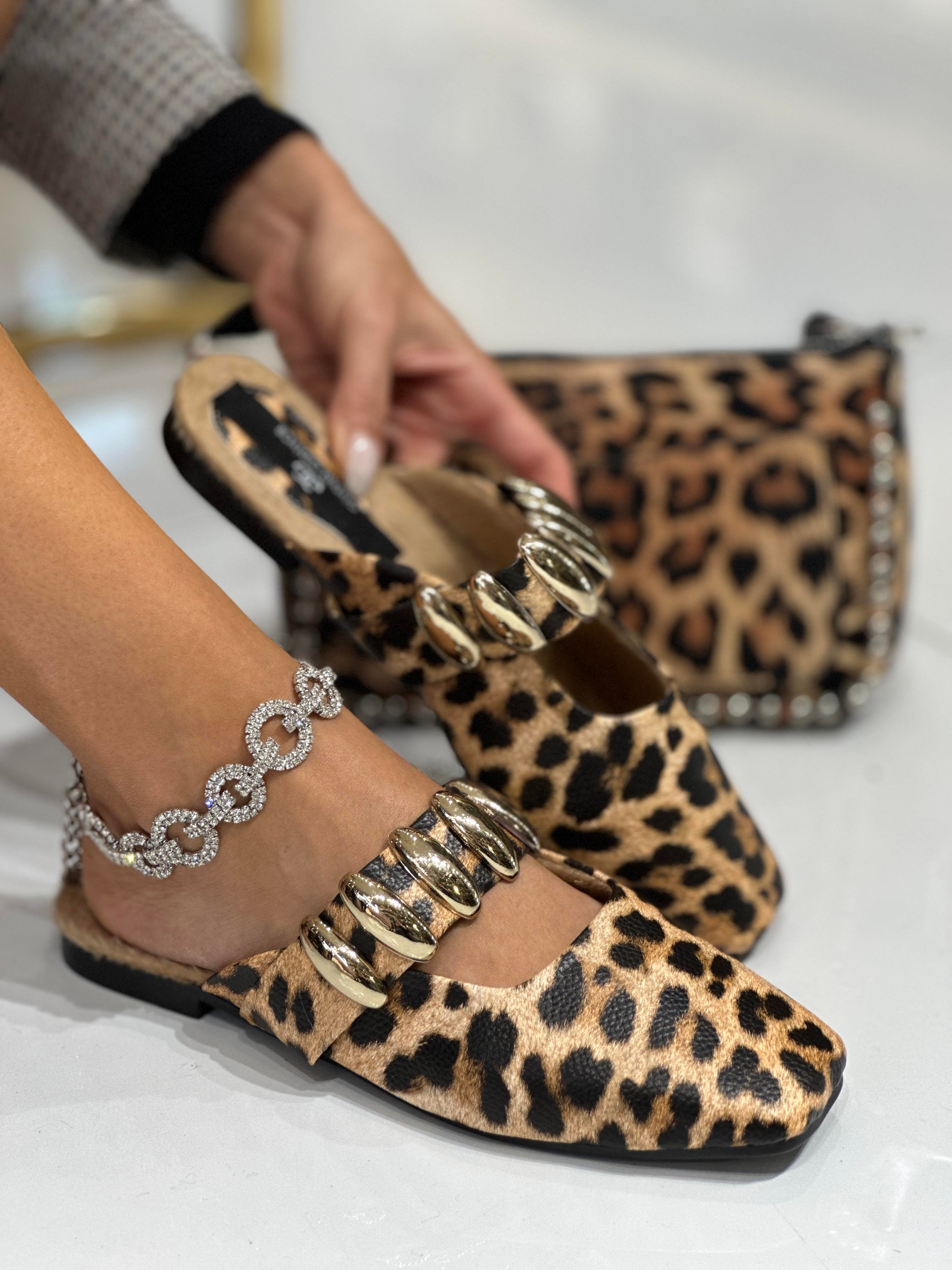 Diva Terlik Leopar - Düz Taban Terlik