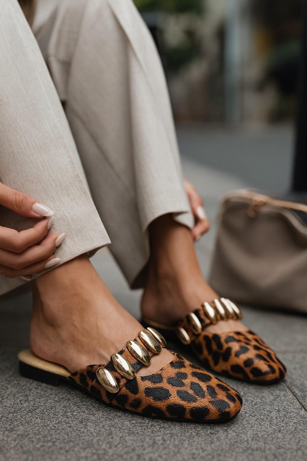 Diva Terlik Leopar - KADIN AYAKKABI