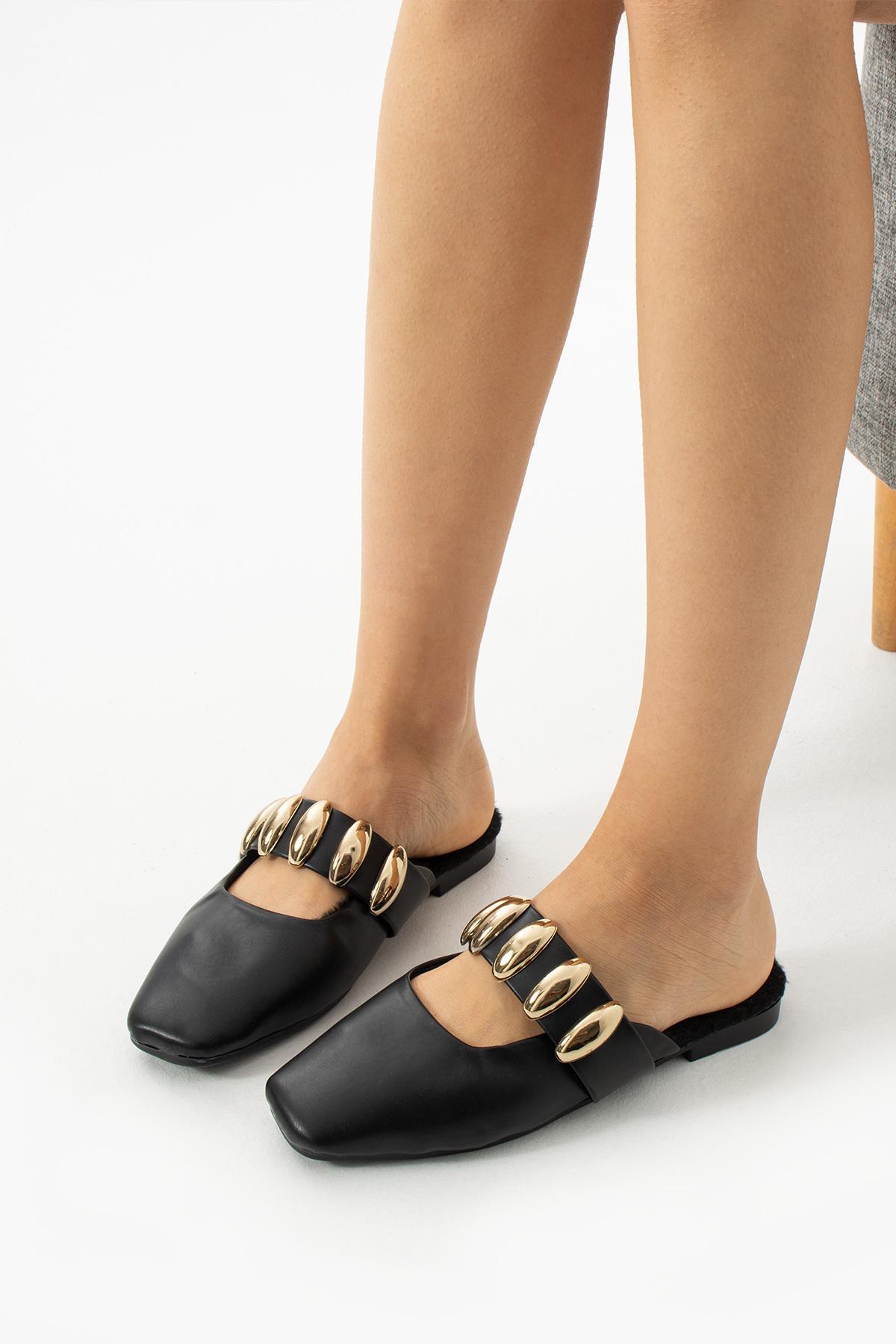 Diva Terlik Siyah - KADIN AYAKKABI