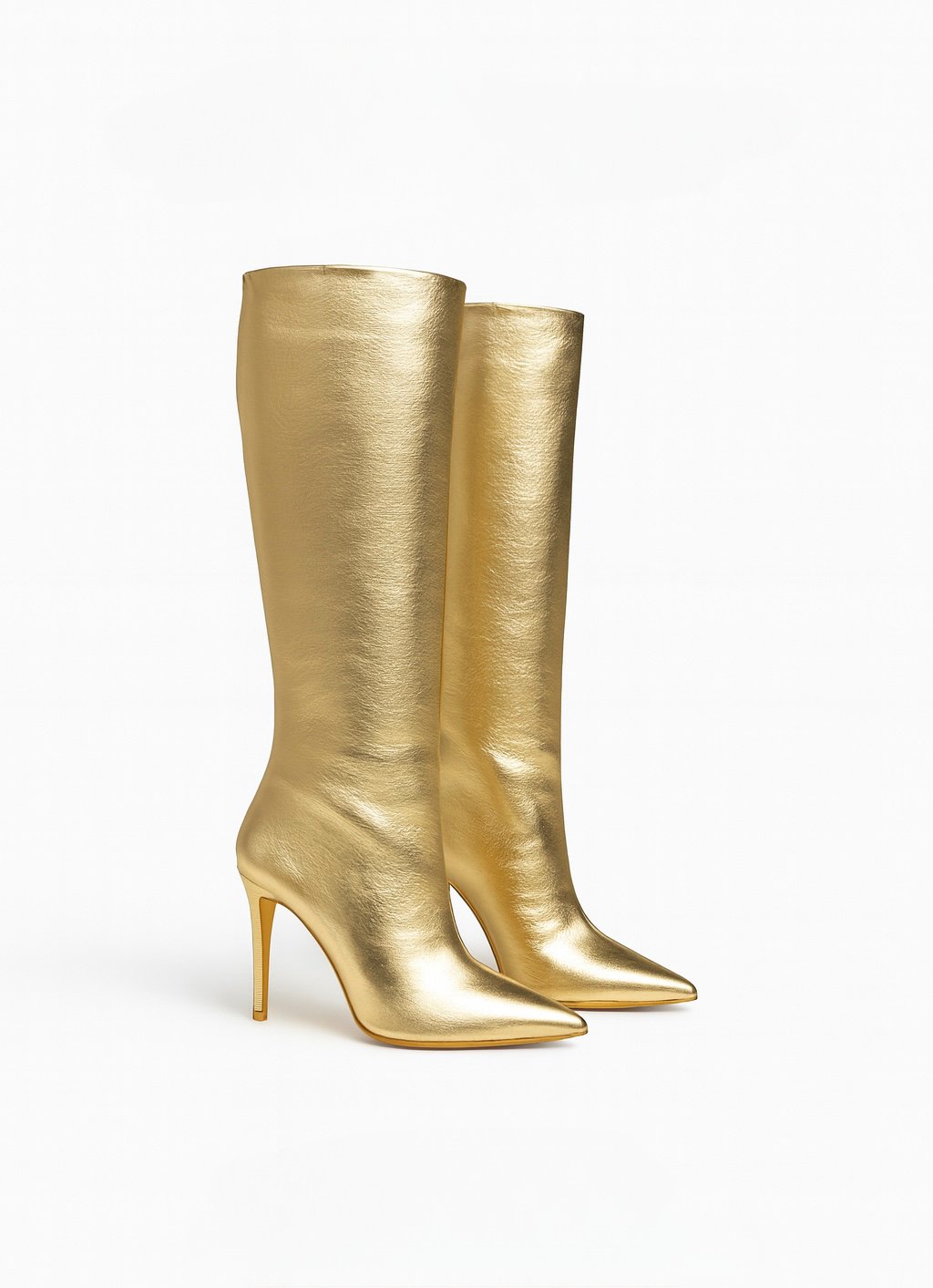 Echo Deri Çizme Gold - Topuklu Çizme