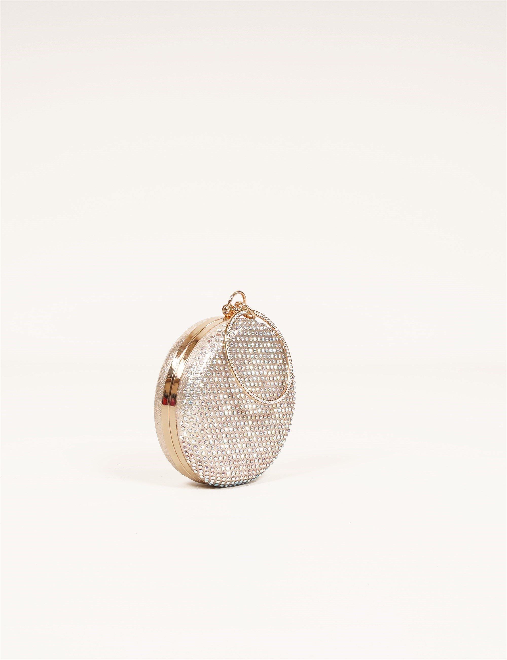 Ella Kristal Taşlı Çanta Gold - Bags