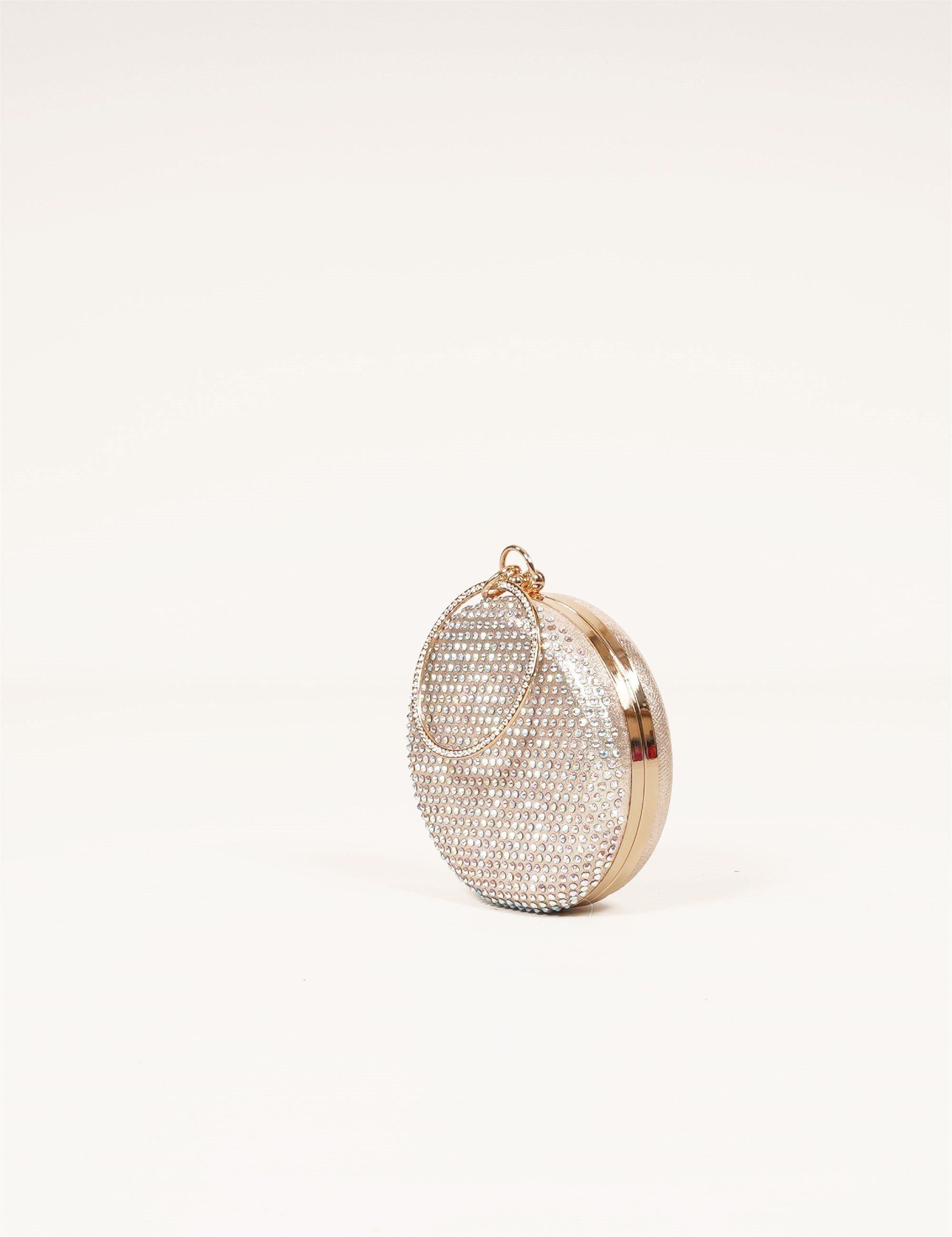 Ella Kristal Taşlı Çanta Gold - Bags