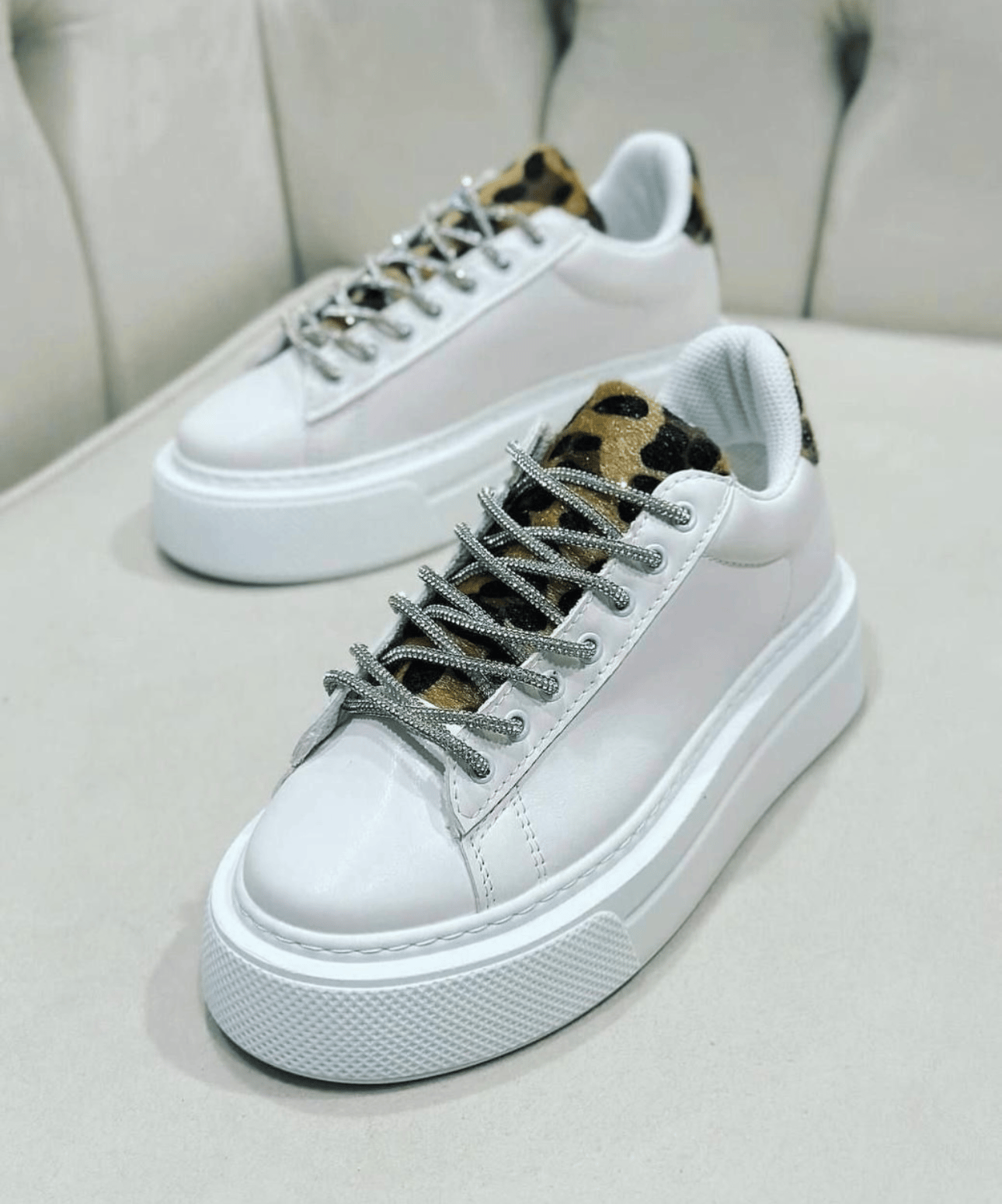 Ellie Leopar Sneaker Beyaz - KADIN AYAKKABI