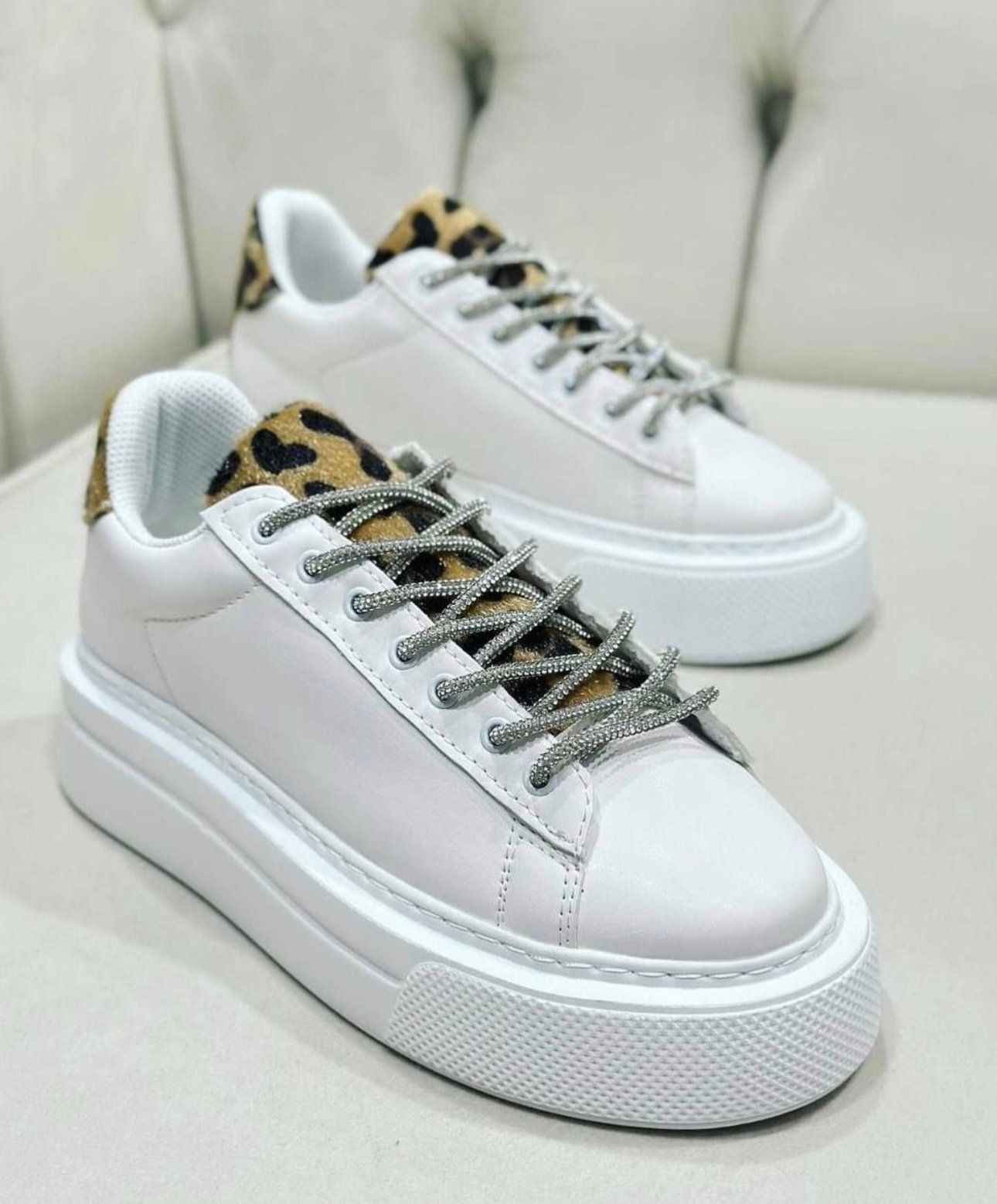 Ellie Leopar Sneaker Beyaz - KADIN AYAKKABI