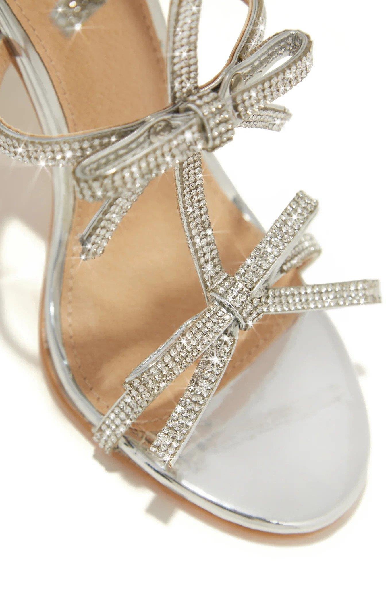 Emima Kristal Taşlı Ayakkabı Gümüş - KADIN AYAKKABI