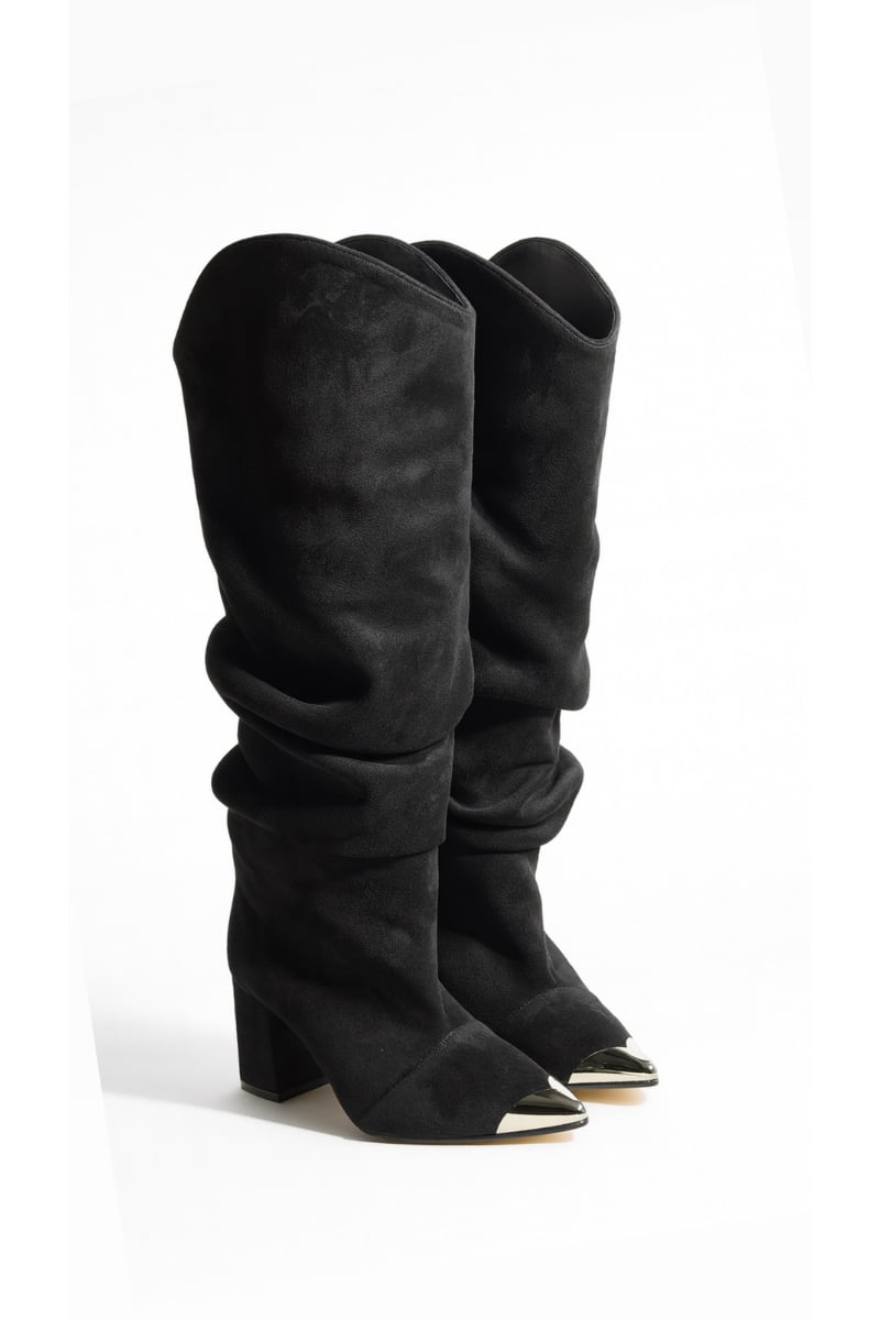 Farfet Süet Çizme Siyah - Cowboy Çizme