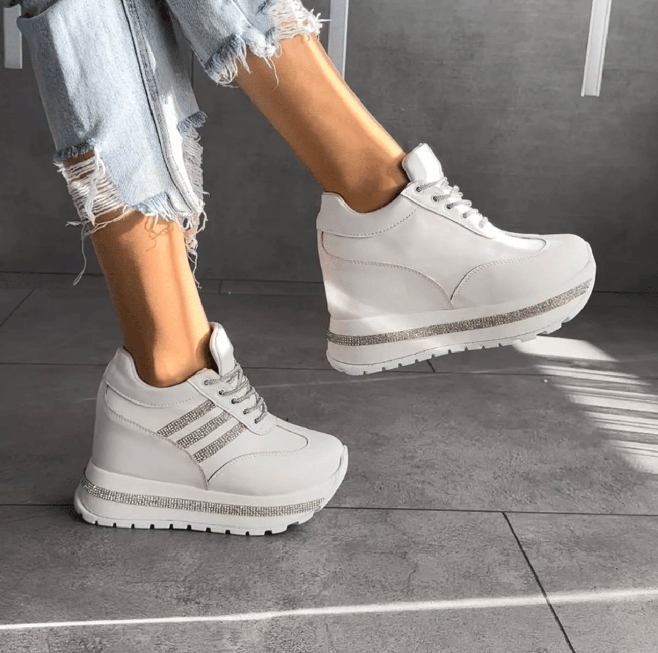 Fenti Gizli Topuk Spor Ayakkabı Beyaz - WOMAN SHOES