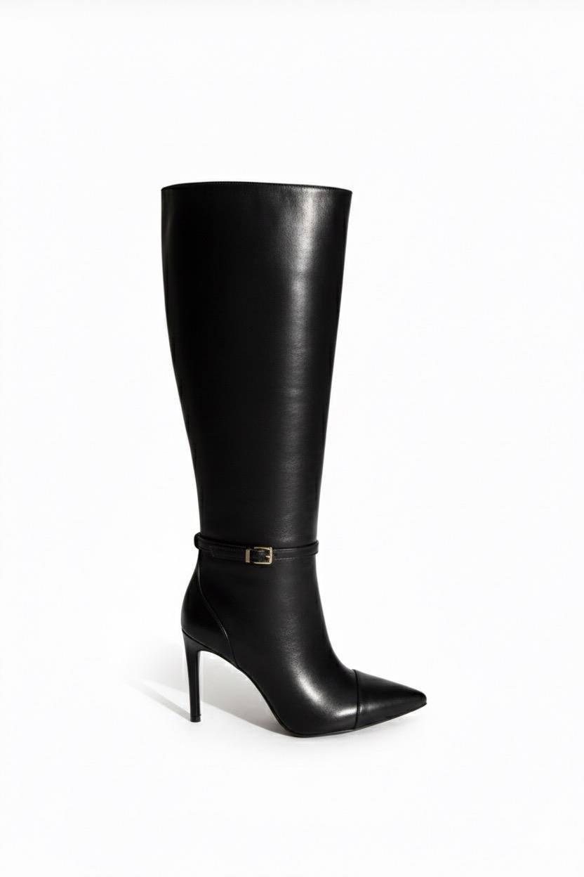 Fexi Çizme Siyah - Topuklu Çizme