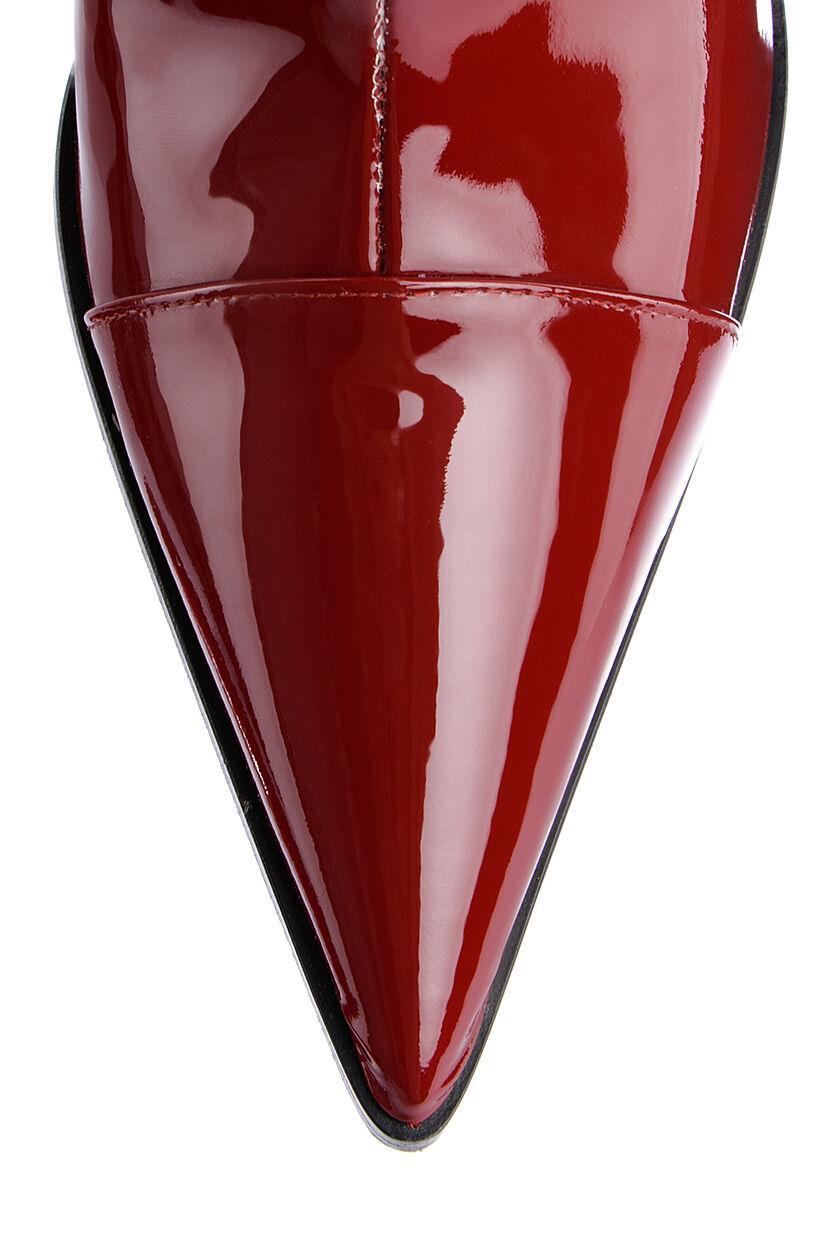 Fexi Dizüstü Rugan Çizme Bordo - Topuklu Çizme