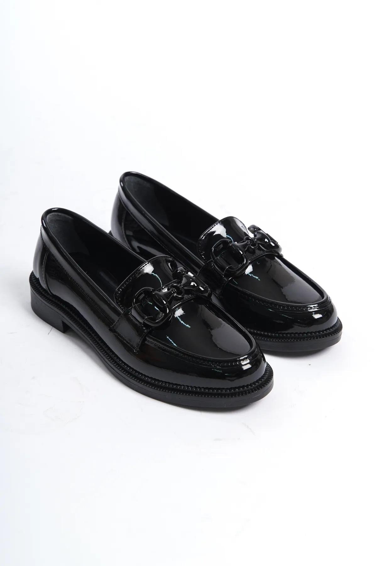 Fiole Rugan Loafer Siyah - WOMAN SHOES