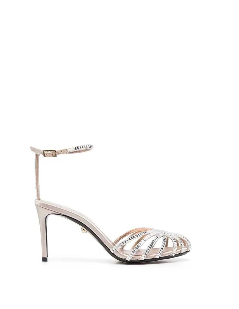 Fire Kristal Taşlı Topuklu Ayakkabı Gümüş - KADIN AYAKKABI