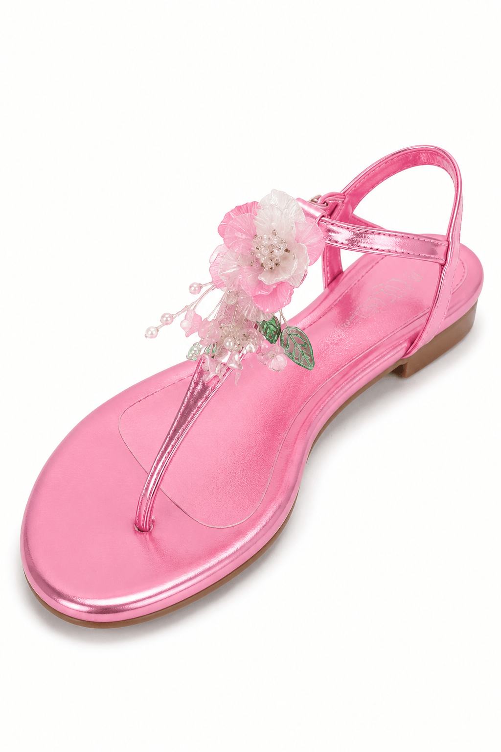 Floria Sandalet Toz Pembe - Düz Taban Sandalet