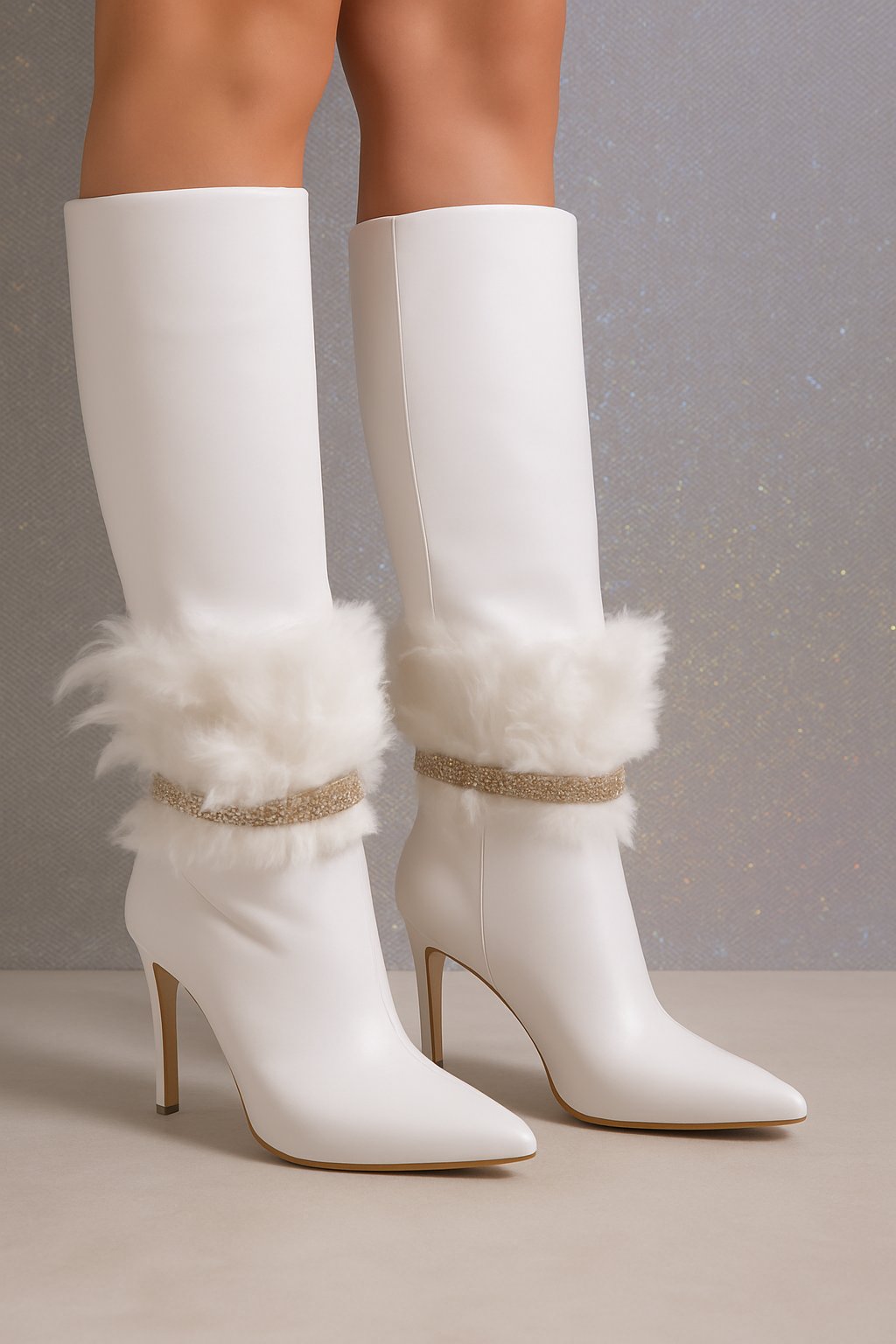 Fomne Custom Design Long Boot White - LONG BOOTS