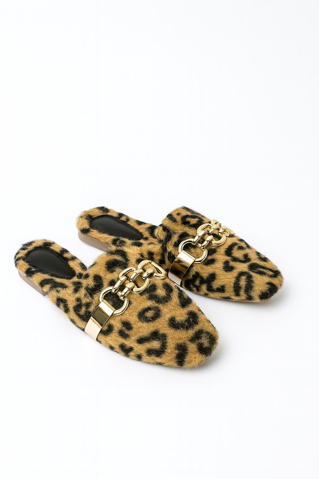 Forte Tüylü Terlik Leopar - KADIN AYAKKABI