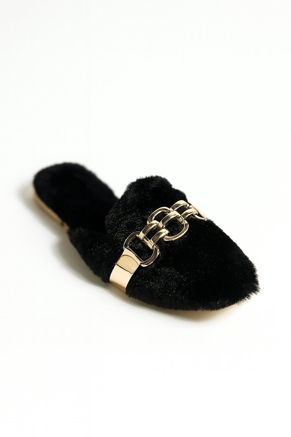 Forte Tüylü Terlik Siyah - KADIN AYAKKABI