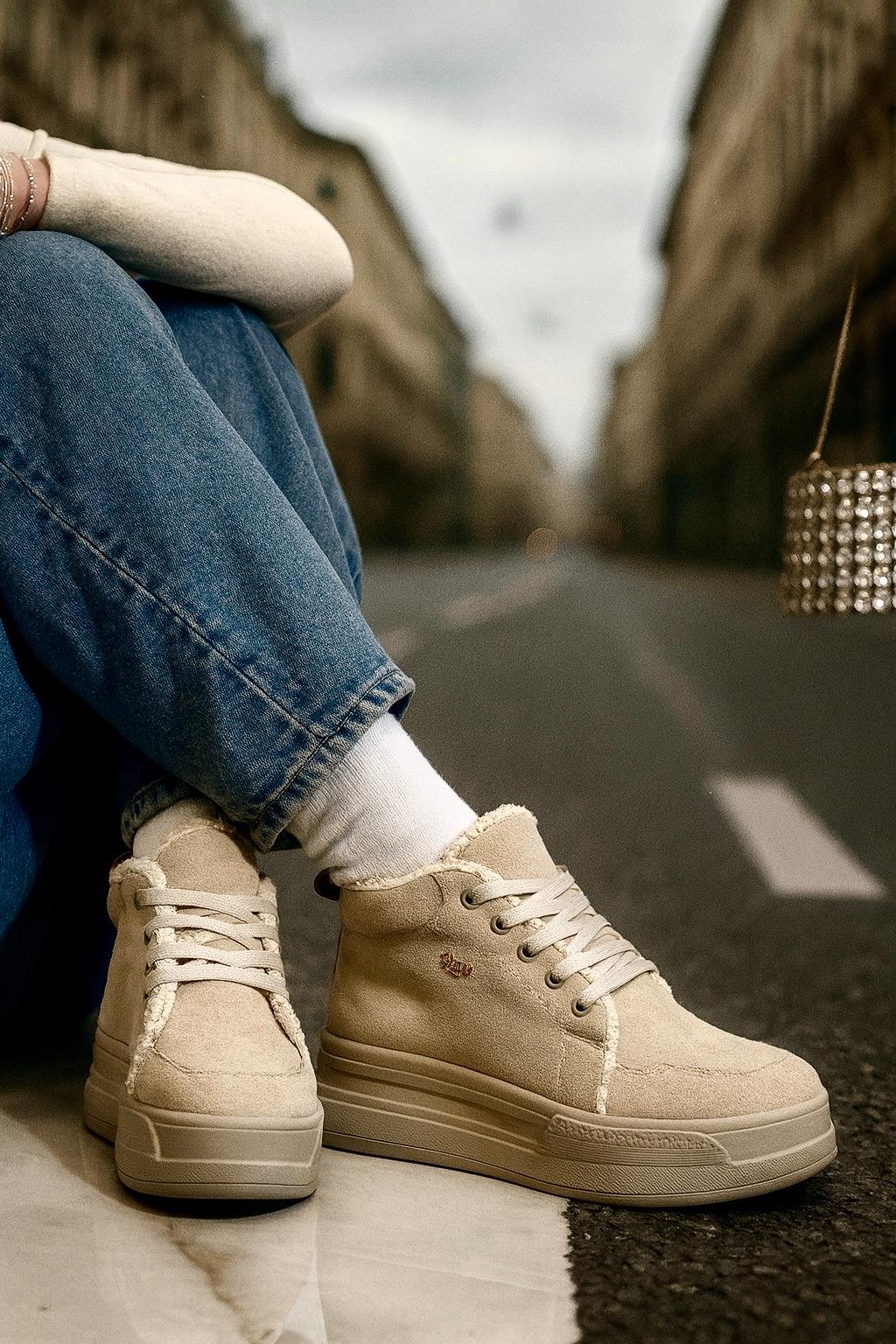 Fundip Spor Ayakkabı Bej - Spor Ayakkabı