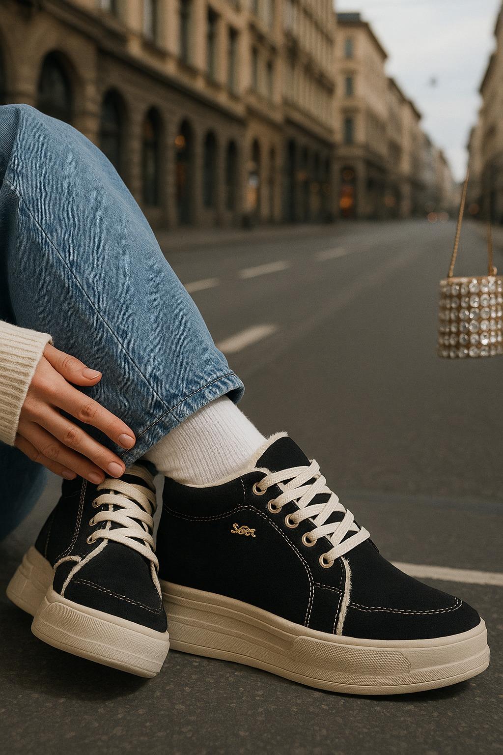 Fundip Spor Ayakkabı Siyah - Spor Ayakkabı