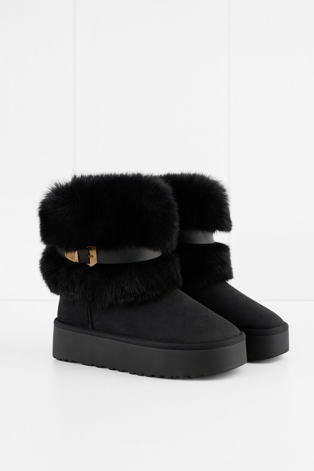 Furry Comfort Bot Siyah - 