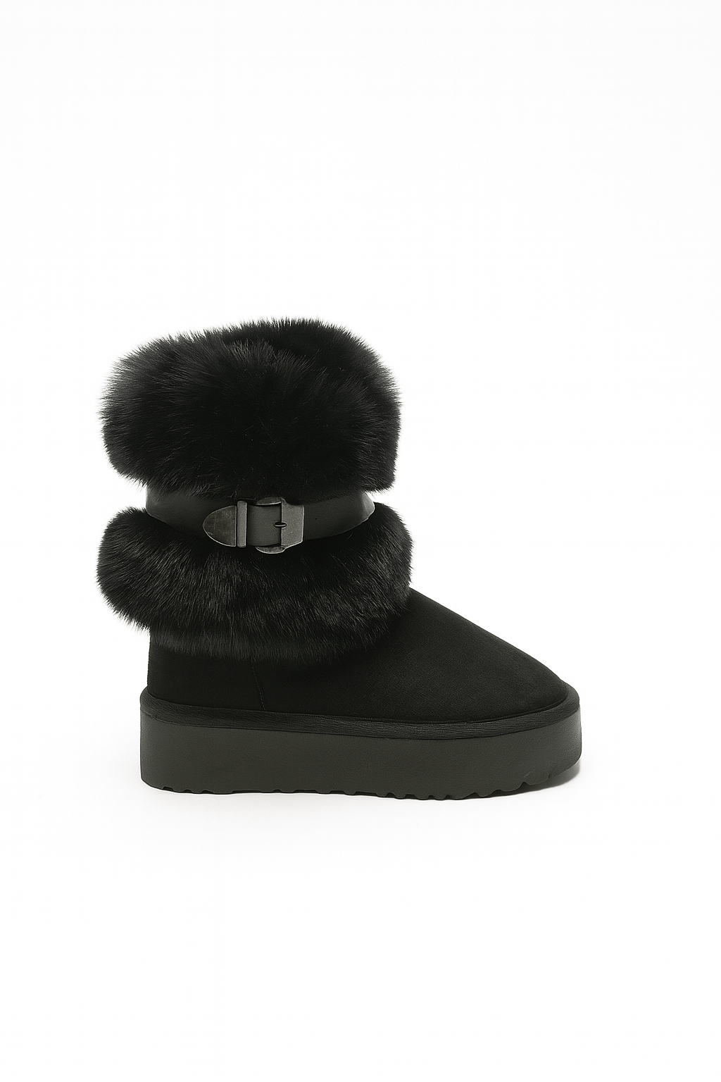 Furry Comfort Bot Siyah - 