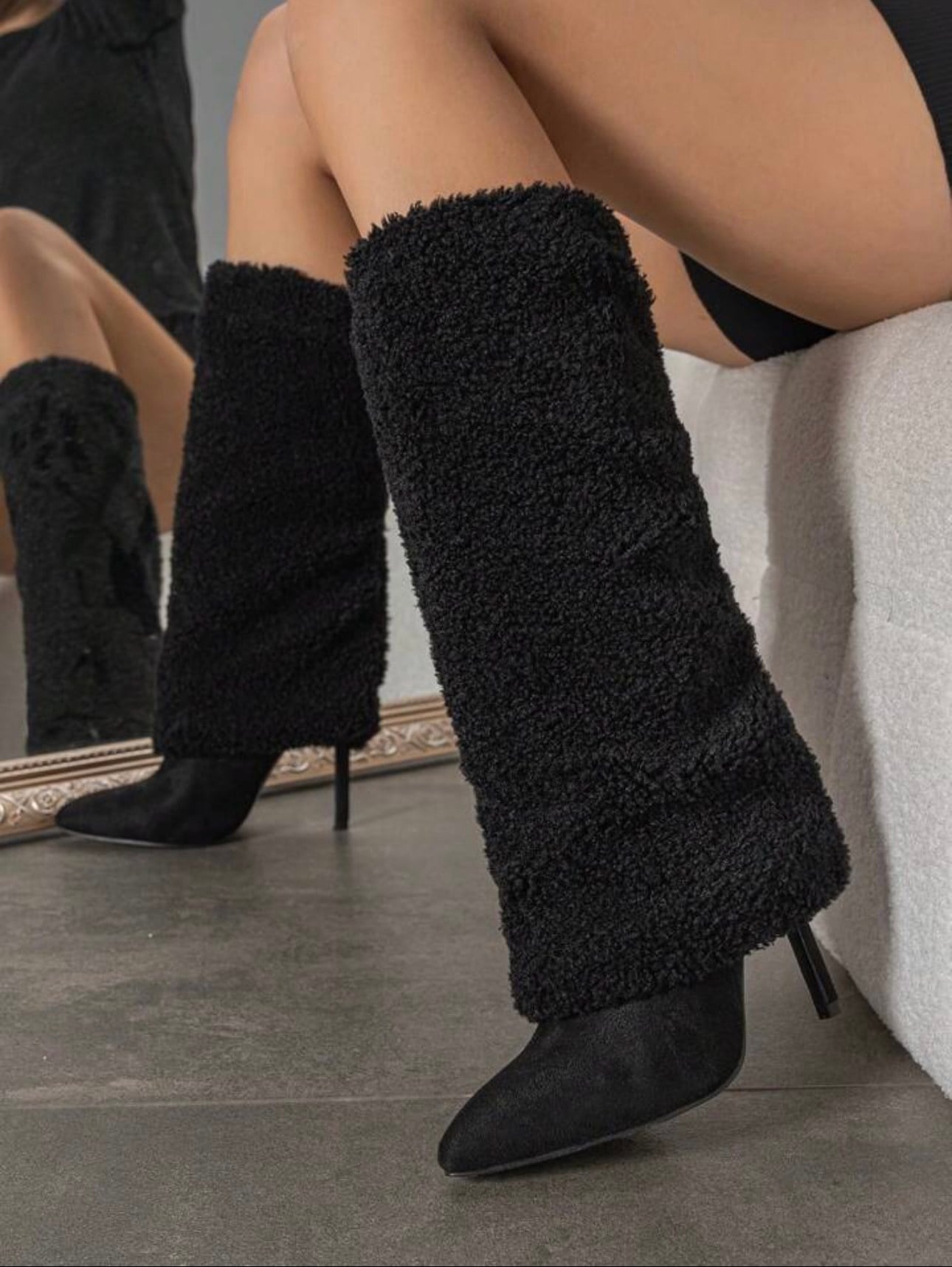 Fux Long Boot Black - Özel Tasarım Çizme