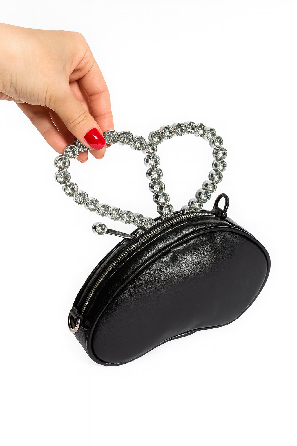 Gia Kristal Taşlı Çanta Siyah - Taşlı Çanta