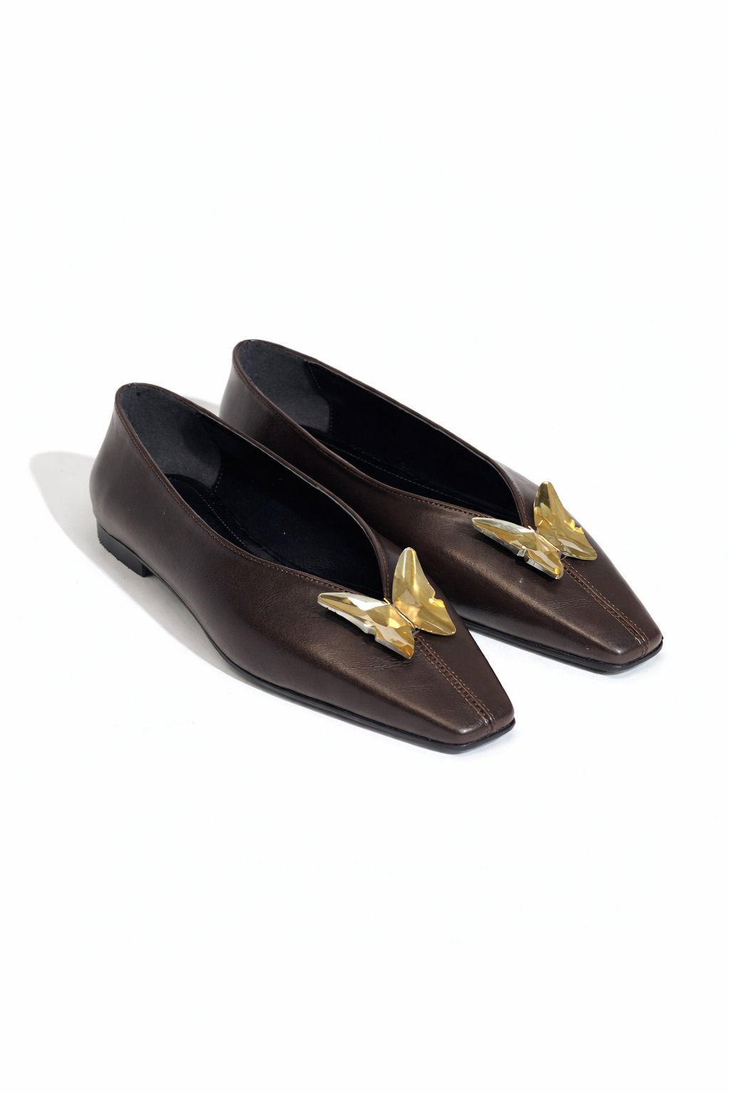 Golden Butterfly Babet Kahverengi - Düz Babet