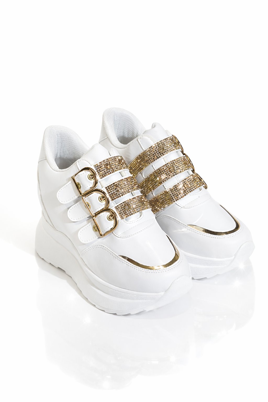 Golden Step Gizli Topuklu Spor Ayakkabı Beyaz - Spor Ayakkabı