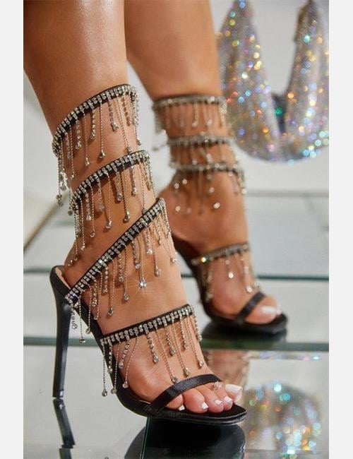 Greta Kristal Taşlı Ayakkabı Siyah - KADIN AYAKKABI