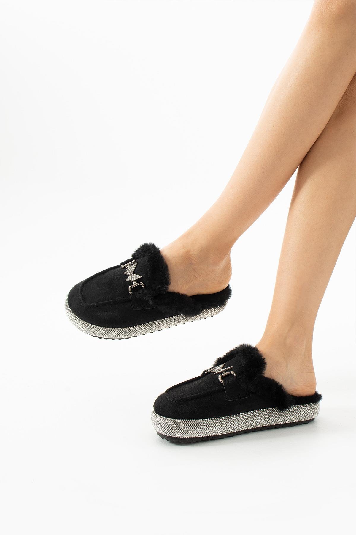 Hale 2 Terlik Siyah - WOMAN SHOES