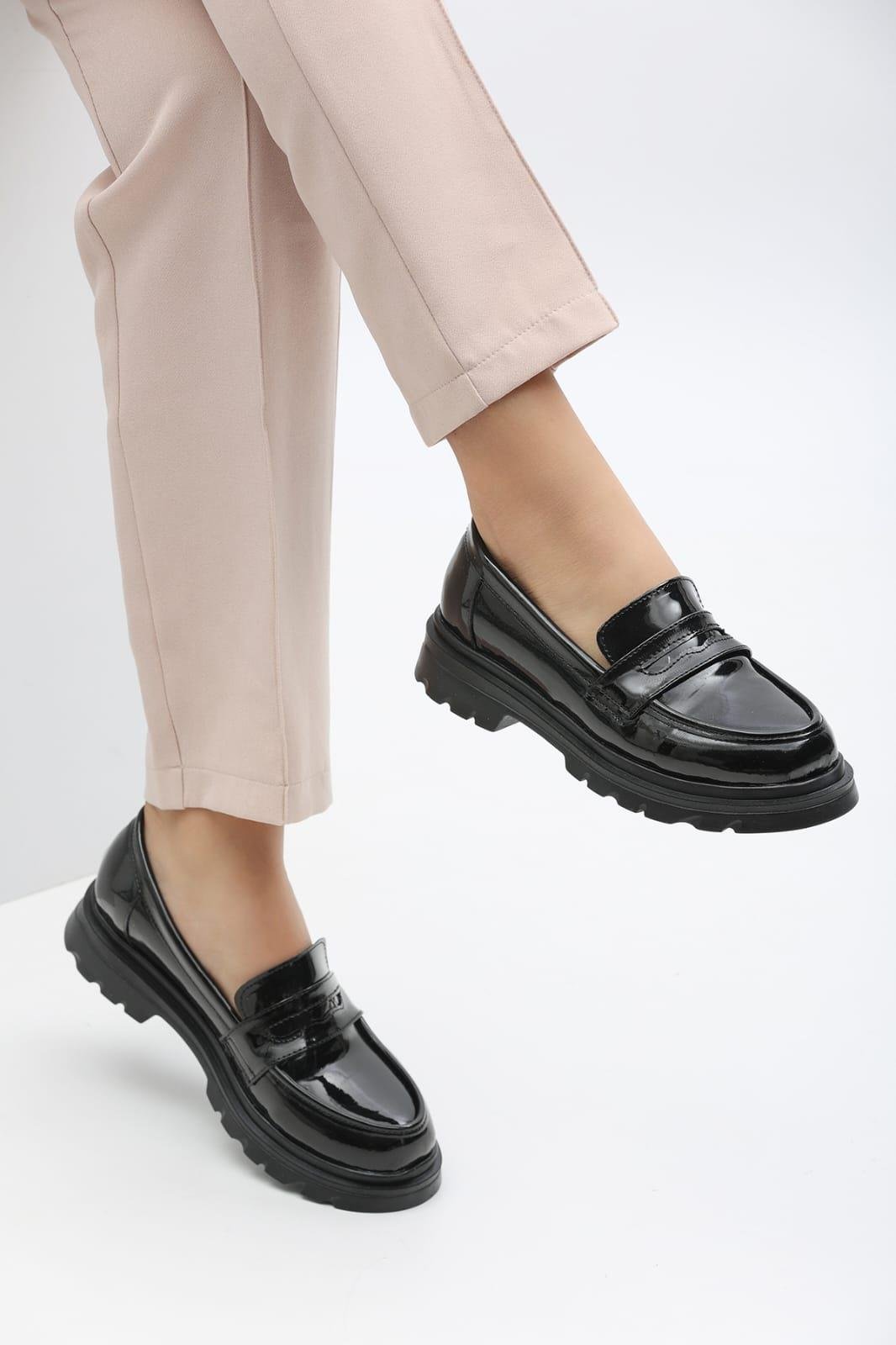 Honni Rugan Loafer Siyah - KADIN AYAKKABI