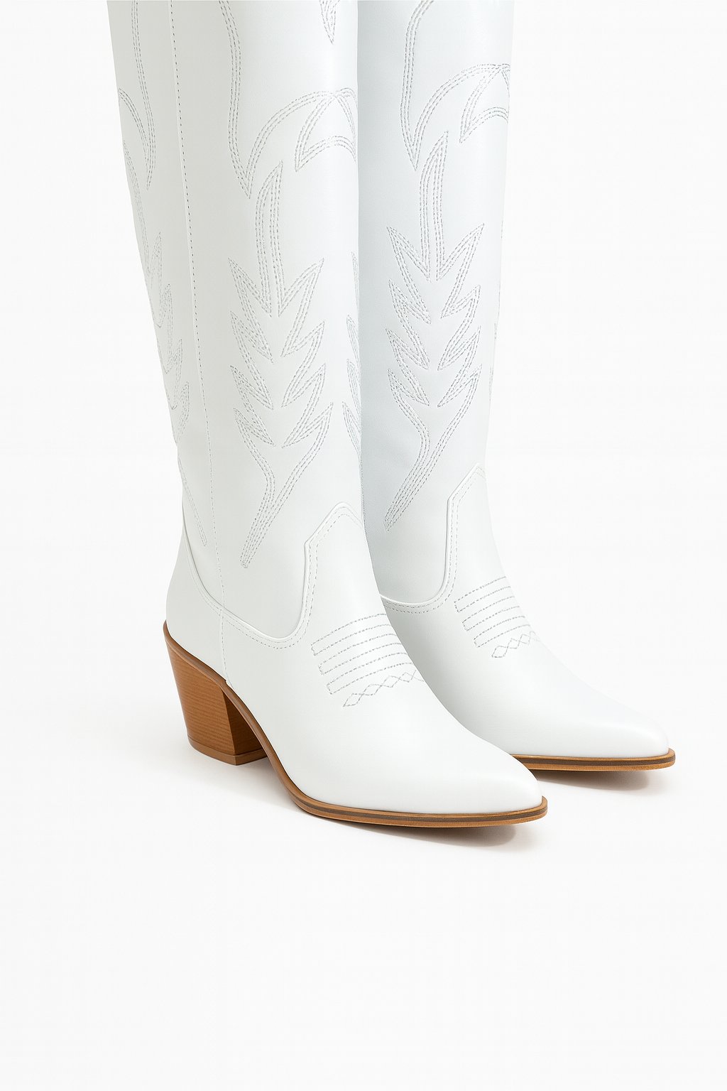 Ives Beyaz Desenli Cowboy Çizme Beyaz - Cowboy Çizme
